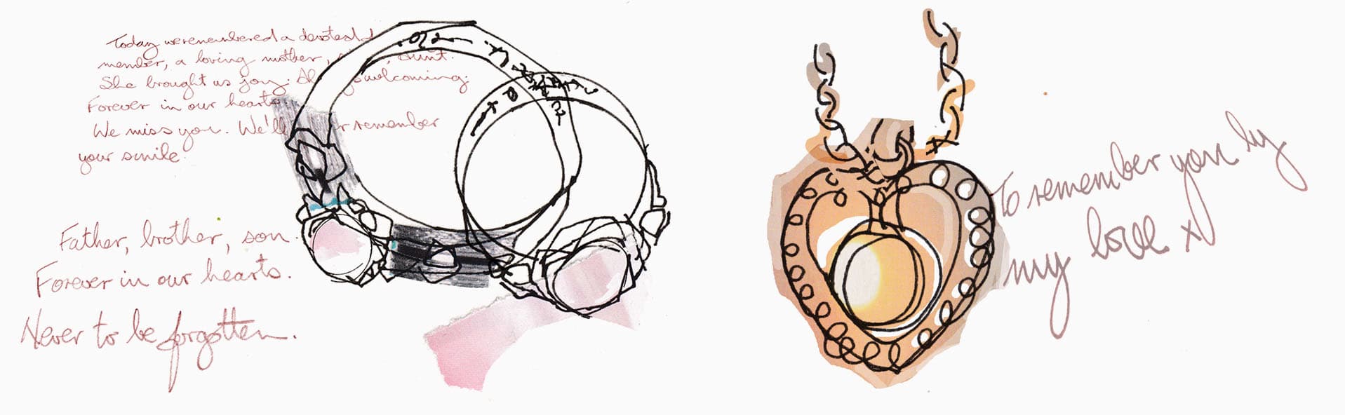 Rings and Pendants Illustration